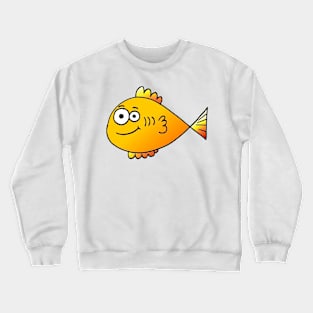 Happy Goldfish Doodle Crewneck Sweatshirt